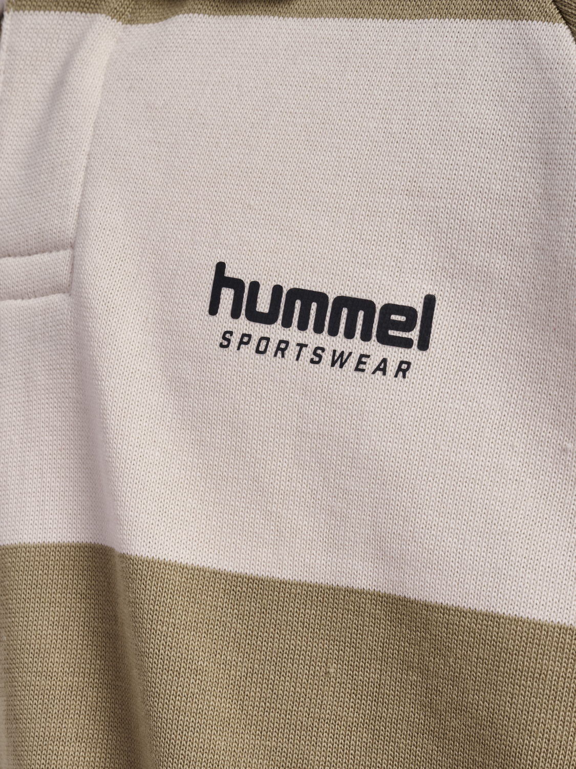 hmlJR LOOSE STRIPED POLO L/S, CORNSTALK, packshot