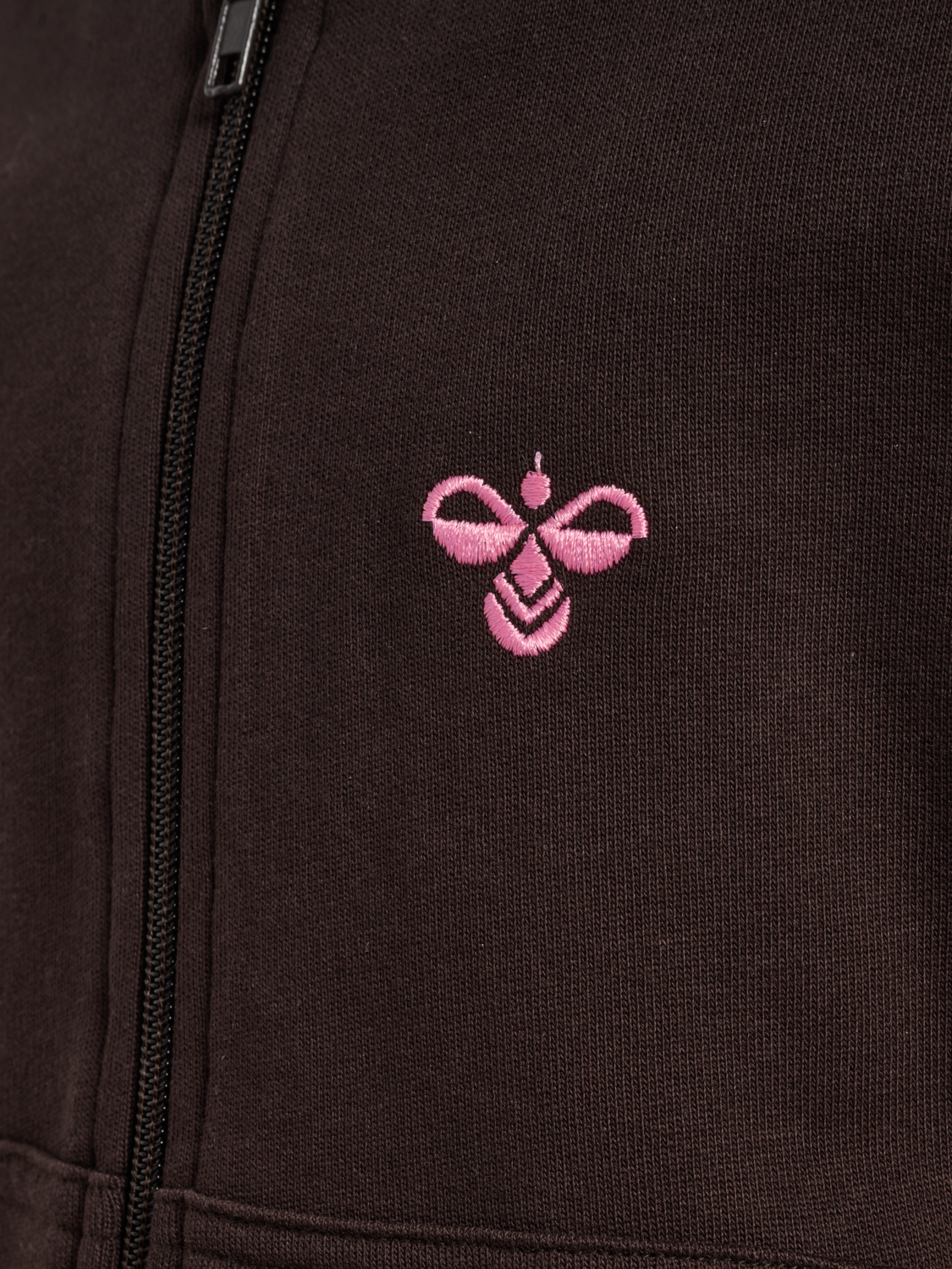 hmlJR JUMP BOXY ZIP CARDIGAN, CHOCOLATE TORTE, packshot