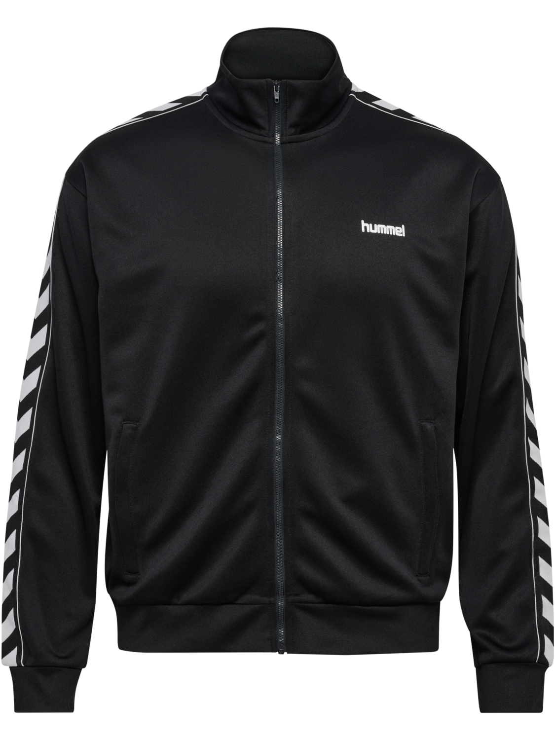 hmlCLUB CHEVRON TRACK TOP, BLACK, packshot