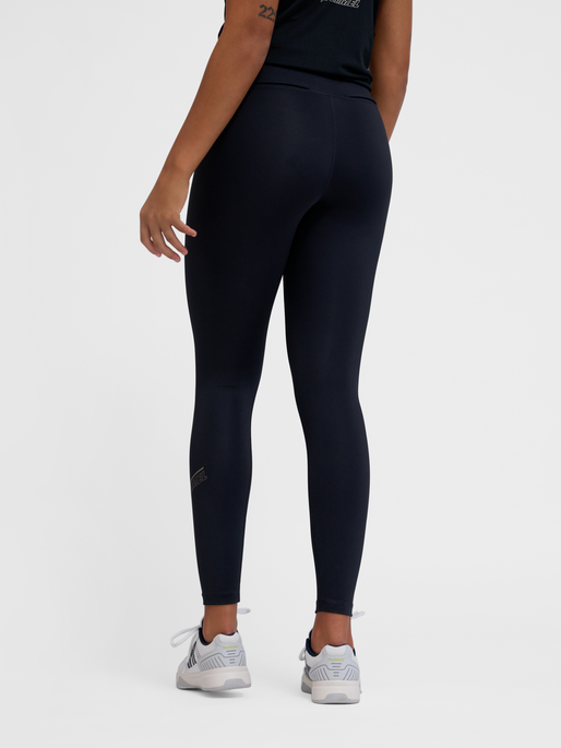 hmlCOURT MID WAIST POCKET TIGHTS W, LIGHT GREY/BLACK, model