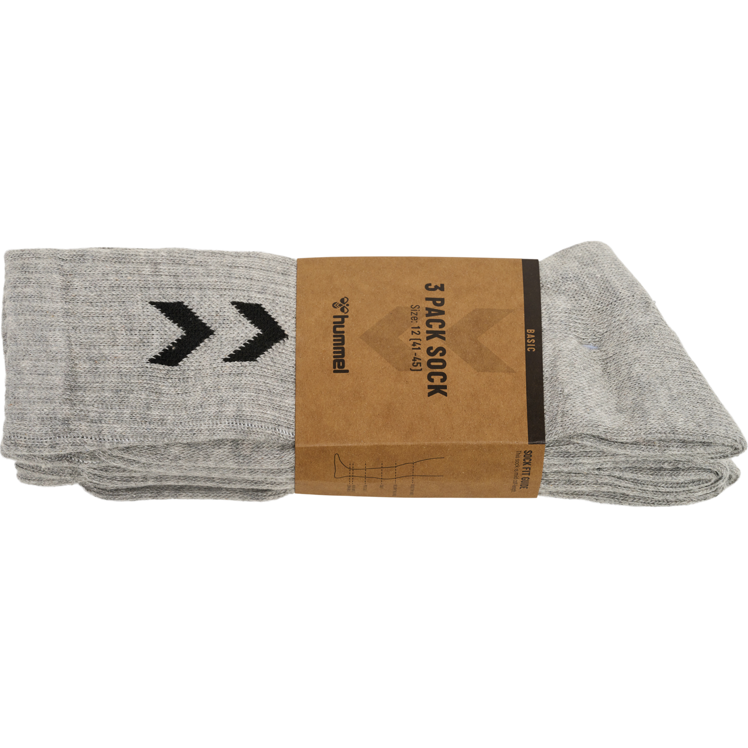 3-Pak Basisstr&oslash;mper, GREY MELANGE, packshot