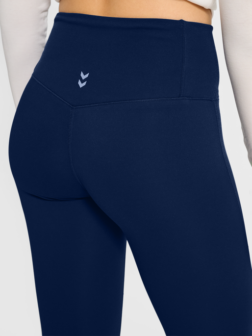 hmlYOGA HIGH WAIST FLARE W TIGHTS, DRESS BLUES, model