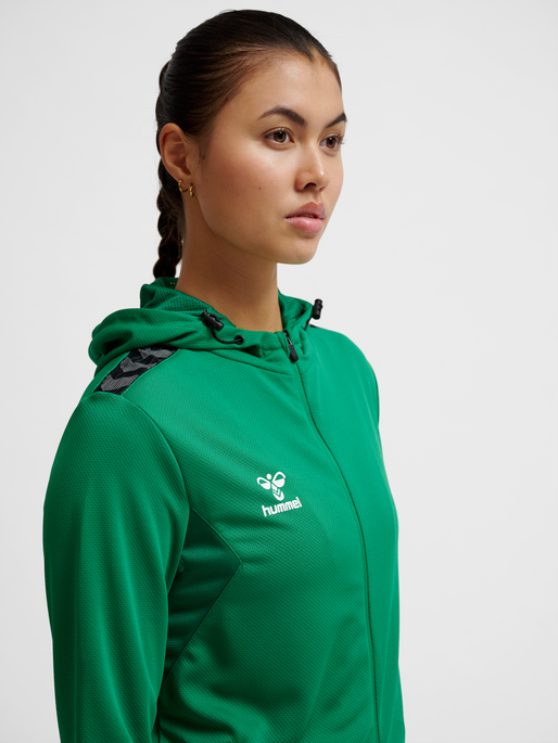 hmlAUTHENTIC PL ZIP HOODIE WOMAN, JELLY BEAN, model